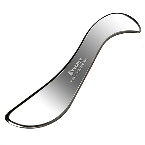BYYDDIY Stainless Steel Gua Sha Muscle Scraper Tool,Scar Tissue Tool,Physical Therapy Tools,Muscle Scraping Tool,Guasha Ma...