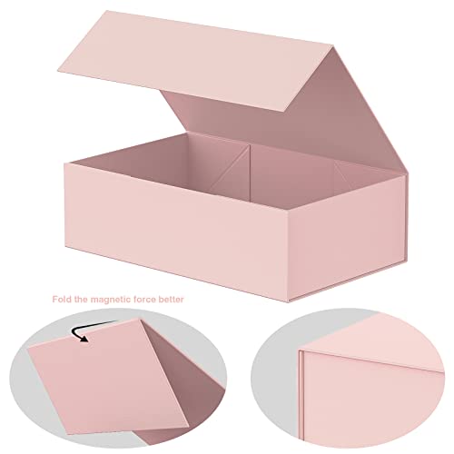 Luxury Large Gift Box 13.8"x9"x4.3" Storage Box Ribbon Magnetic Closure for Luxury Packaging Box for Mother's Day, Birthda...