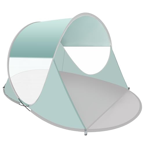 Pop Up Beach Tent, UPF 50+ Sun Shade Shelter, Instant Setup Waterproof Outdoor Beach Canopy, Windproof Lightweight Portabl...