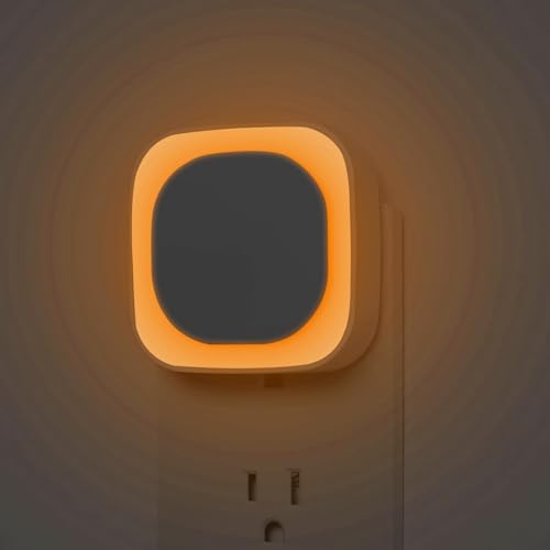 YUNLEX 2 Pack Plug in Amber Night Light, Auto Dusk to Dawn, Soft Glow, Dimmable, Diffused Light, LED Lights for Bedroom, K...