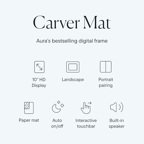 Aura Digital Picture Frame - 10.1" HD Mat Display | Wirecutter's Best Digital Frame for Gifting | Text Photos Directly to ...