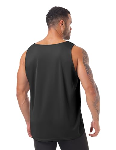 HovSiyla 5 Pack Mens Running Sport Tank Tops Dry Fit Gym Wicking Athletic Mesh Breathable Cool Workout Sleeveless Shirts