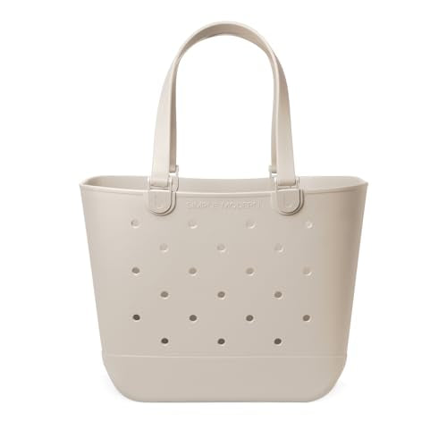 Simple Modern Extra-Large Beach Bag | Waterproof Getaway Rubber Tote with Zipper Pocket for Travel, Pool, Boat, Groceries,...