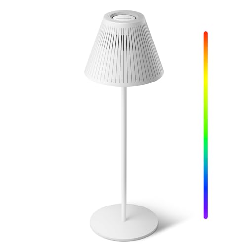 Honeywell M1 Cordless Small Table Lamp Rechargeable, 5200mAh Battery Operated LED Table Lamp, 4 Color 9RGB Stepless Dimmab...