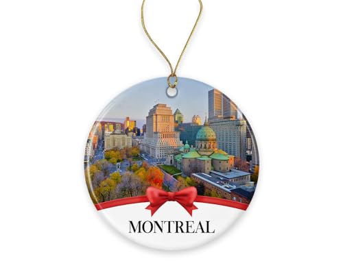 TunlaStore Montreal Christmas Ornament, Christmas Ornaments Travel Souvenir Collection Gift for Family, Christmas Tree Orn...