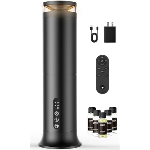 Waterless Scent Diffuser Starter Kit – Two-Fluid Nano Tech 1000 Sq Ft Coverage, Aromatherapy Essential Oil Diffuser for Ho...