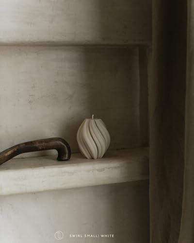 LAWA Swirl Candle - Beautiful Handmade Pillar Soy Wax Twirl Elegant Bubble Aesthetic Candle Housewarming Gift Home Room Sh...