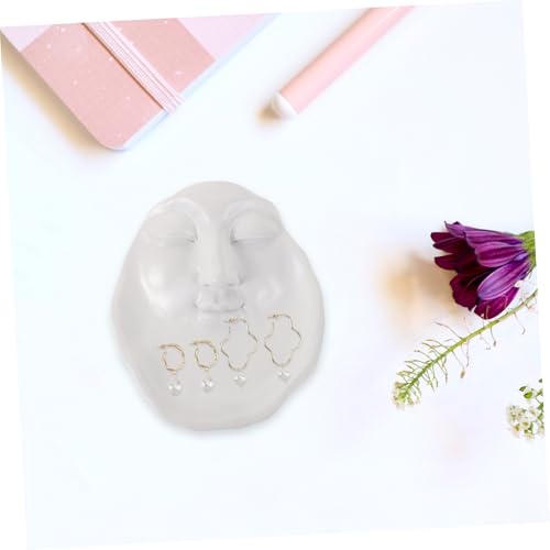 SOLUSTRE Artistic Face Resin Tray for Jewelry Storage Candle Holder Elegant Decorative Tray for Home Bathroom Decor Stylis...
