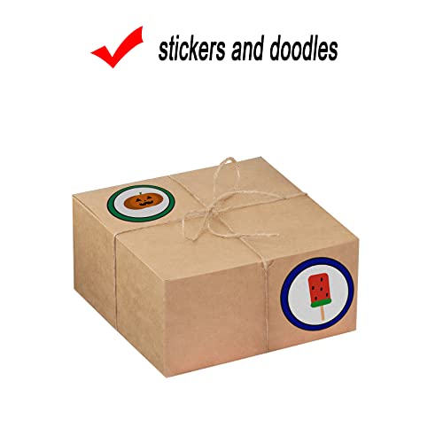 Xxcxpark 16 PCS Brown Kraft Gift Boxes 8x8x4 Inches, Decorative Party Favor Kraft Paper Gift Packaging Box with Lid for DI...