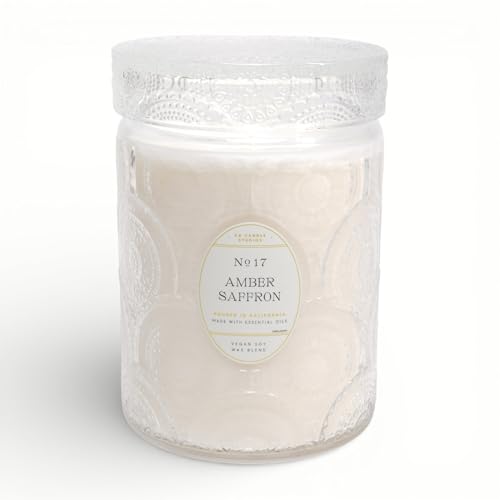 Poured in California | Amber Saffron, Scented Candle | Heirloom Collection | 18oz | 80 Hour Burn Time | Made to Set The Mo...
