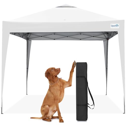 Quictent 10x10 Pop Up Canopy Tent Without Sidewall, Instant Setup Gazebo for 1 Person, Portable & Compact, Waterproof & UV...