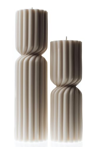 LAWA Spiral Spire Candle - Large Beautiful Handmade Pillar Scented Soy Wax Elegant Bubble Aesthetic Candle Housewarming Gi...