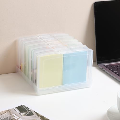 novelinks Transparent 4" x 6" Photo Storage Boxes, 6 Inner Photo Organizer Cases with Tray, Picture Storage Containers for...