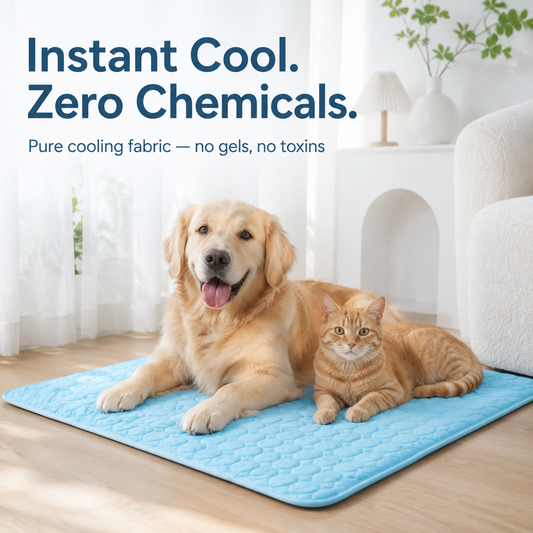 Round Pet Cooling Ice Pad - Summer Cooling Mat For Dogs & Cats