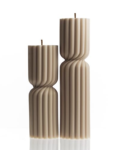 LAWA Spiral Spire Candle - Large Beautiful Handmade Pillar Scented Soy Wax Elegant Bubble Aesthetic Candle Housewarming Gi...
