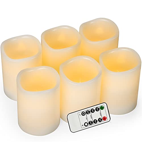 AKU TONPA Flameless Candles Battery Operated Pillar Real Wax Flickering Electric LED Candle Gift Sets with Remote Control ...