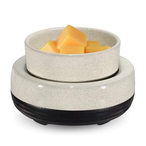 copinpin Wax Melts Warmer, Ceramic Candle Melter Melting Wax 3-in-1 Oil Burner Electric Fits Yankee Large Jar, Scented Can...