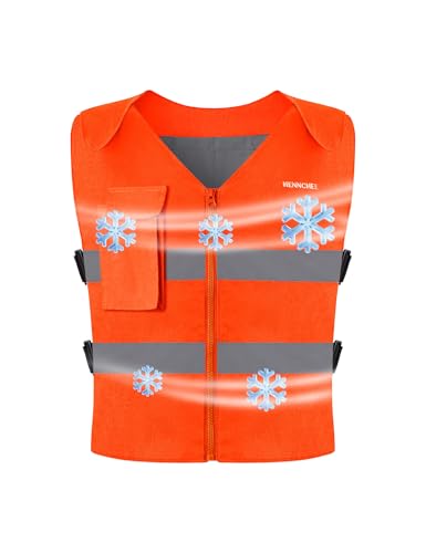 HENNCHEE Cooling Safety Vest for Men & Women, 12PCS Ice Packs, Body Cool Clothing for Hot Weather Outside Workers