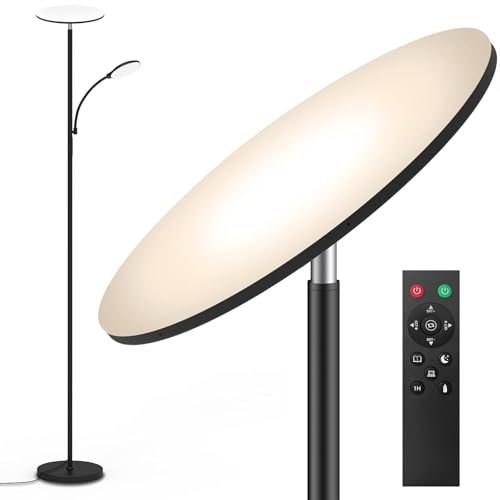 marctronic Floor Lamps for Living Room, 44W/4500LM Super Bright 2 in 1 LED Floor Lamp with Remote, Stepless Dimmable, 69" ...