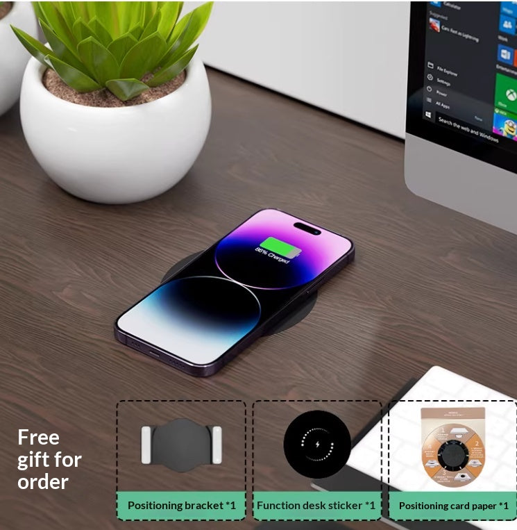 Universal Long-Range Wireless Under-Desk Hidden Charging Dock