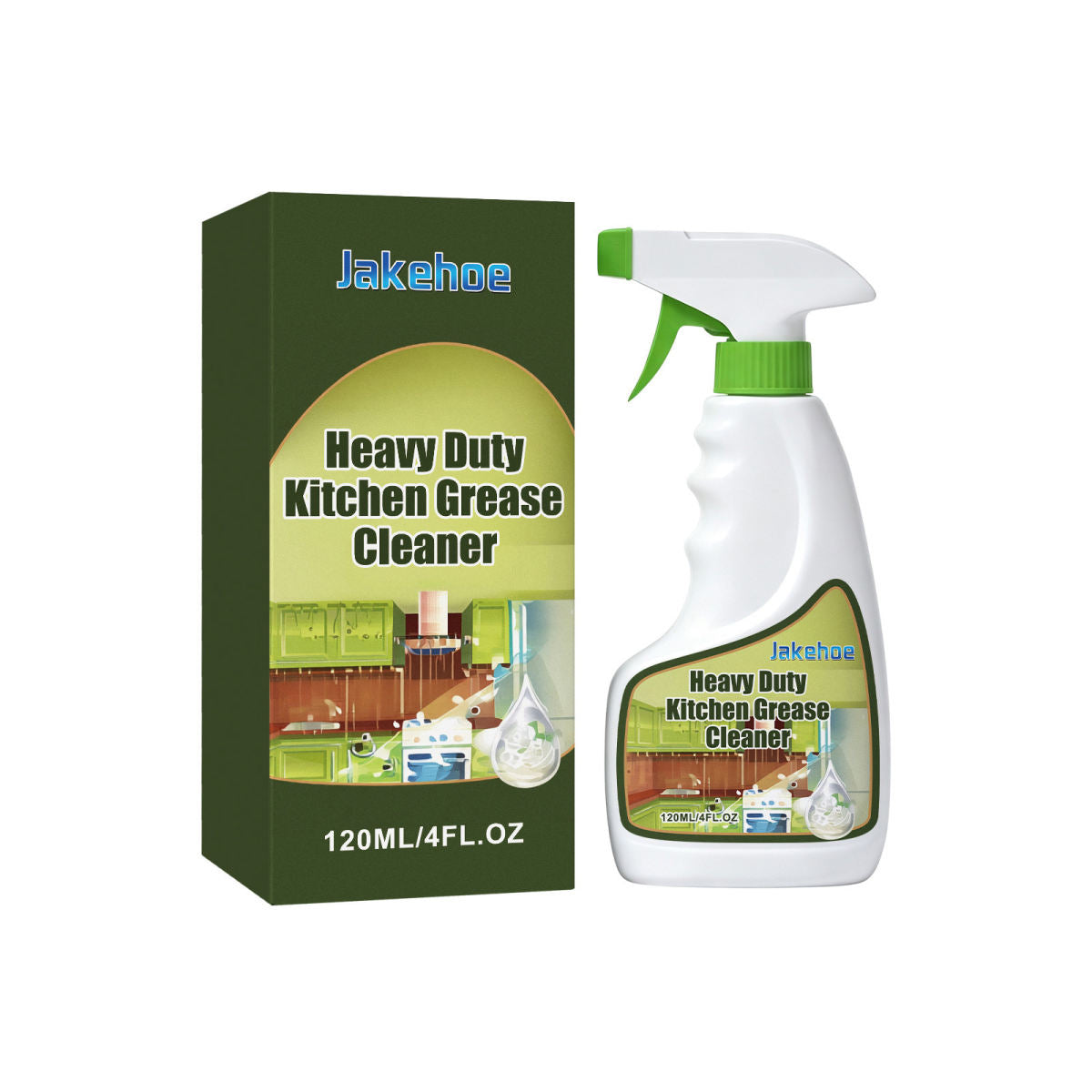 JAKEHOE Kitchen Heavy Oil Stain Cleaner With Gentle Ingredients - A Household Kitchen Oil And Stain Cleaner And Care Product