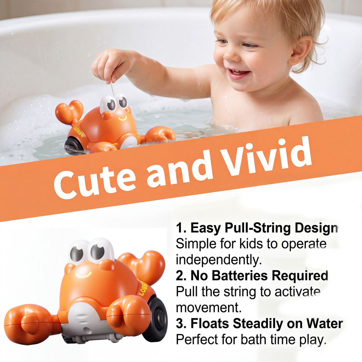DOWMOO Fun Lobster Shape Bathroom Children's Relief Toys