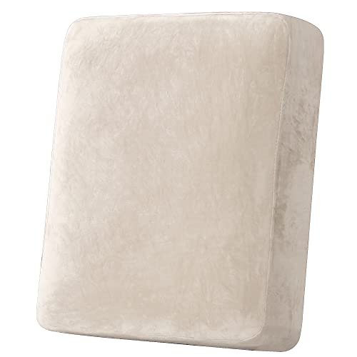 H.VERSAILTEX Velvet Stretch Couch Cushion Cover Plush Cushion Slipcover for Chair Cushion Furniture Protector Seat Cushion...