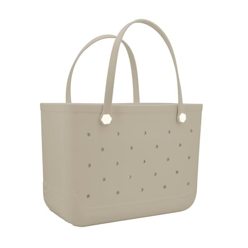 CXY Rubber Beach Bag, Waterproof Travel Tote bag for Women Outdoor Summer Beach Tote Washable Bag Open Handbag for Daily