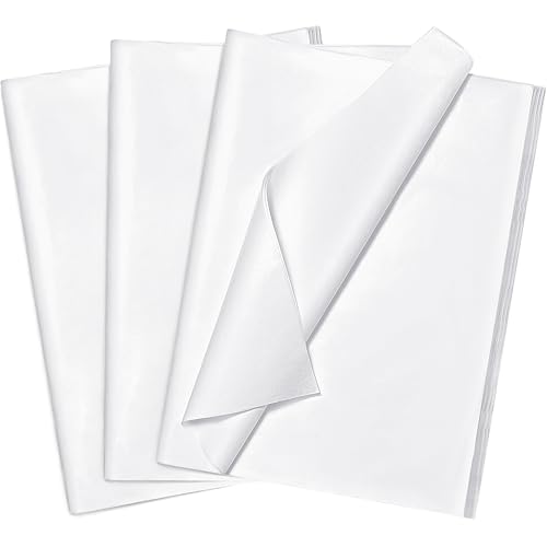 Bobobag 100 Sheets White Tissue Paper 20"X14" Tissue Paper for Gift Bags, Gift Wrapping Tissue, Christmas Tissue Paper Ann...
