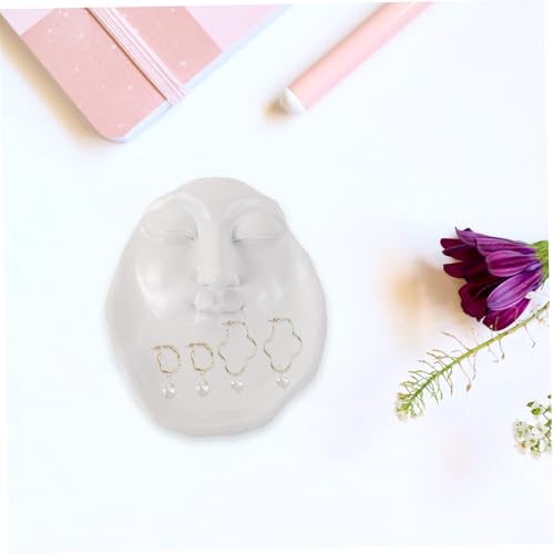 Cabilock Stylish Face Tray for Jewelry and Candle Storage Versatile Vanity Decor for Room Bathroom and Bedroom Minimalist ...
