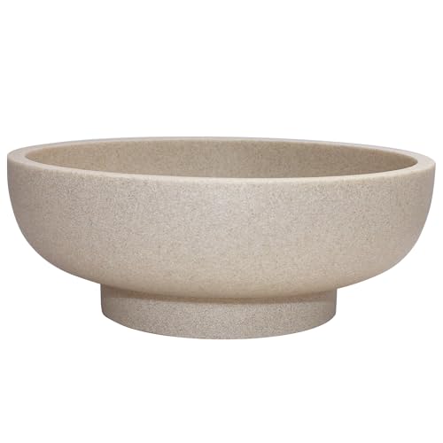 LIN CHUAN Large Decorative Bowl, Fruit Bowl for Kitchen Counter, Modern Resin Bowl for Home Decor, Key Holder for Entry Ta...