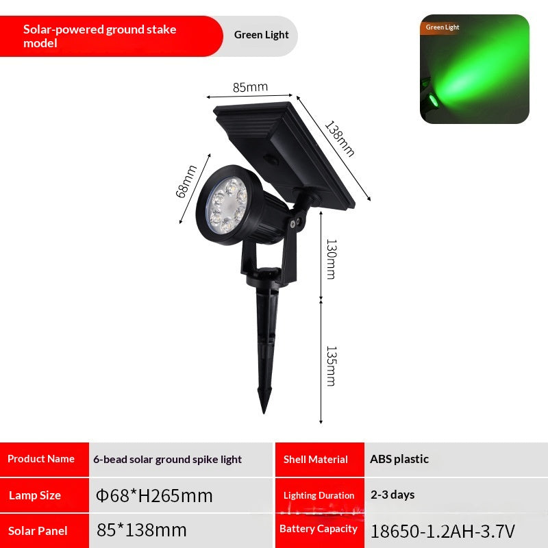 Solar-powered Spotlight Outdoor Ambiance Waterproof