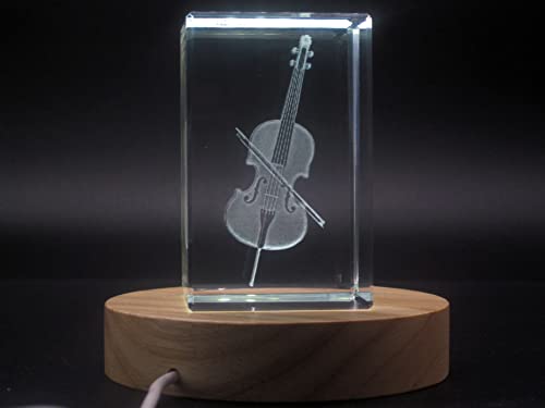 Music Instrument 3D Engraved Crystal 3D Engraved Crystal Keepsake/Gift/Decor/Collectible/Souvenir (Large)