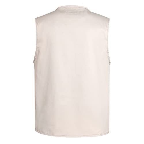 LISUHEPEAL Men’s Fishing Vest Summer Outdoor Work Safari Travel Photo Vest with Multi Pockets