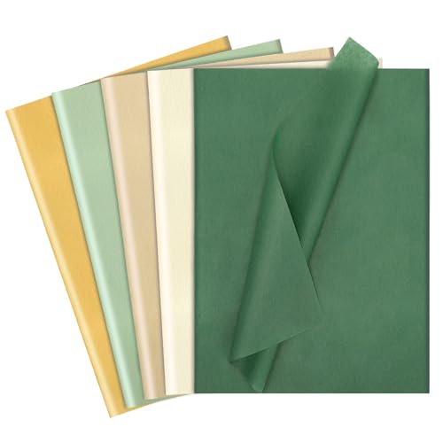 120 Sheets Green Tissue Paper for Gift Bags Sage Green Tissue Paper Bulk for Gifts Wrapping Mother's Day Art Crafts Baby S...