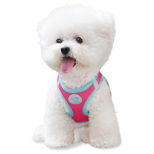 PHOEPET Step-in Dog Harness,Reflective Adjustable Dog Vest Harness, Soft Pet Walking Jacket with 2 Metal Leash Hooks for D...