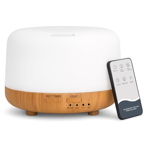 SPLITSKY Aromatherapy Essential Oil Home Diffuser with Remote Control, 300ML Large Room Cool Mist Air Humidifier, 8 Hours ...