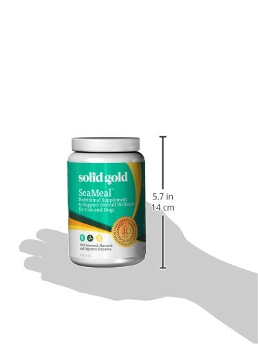 Solid Gold Cat & Dog Multivitamin Powder - Kelp Powder, Omega 3 & Vitamins for Dental, Digestive, Immune, Skin & Coat Heal...