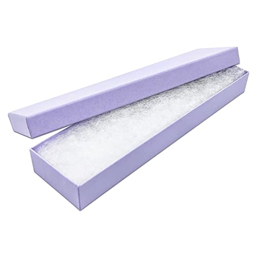 TheDisplayGuys - 25-Pack #82 Kraft Paper Cardboard Gift Boxes/Jewelry Cases w. Cotton Padding & Lid - Light Lavender - (8....