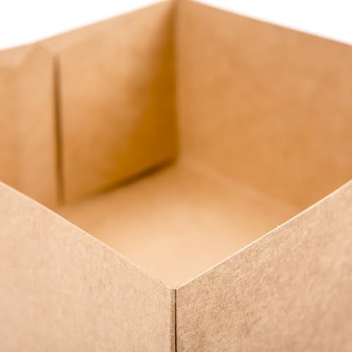 Hallmark 8" Gift Boxes (Pack of 5; Square Kraft) for Valentine's Day, Birthdays, Crafts and More