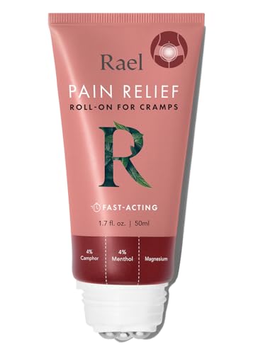 Rael Pain Relief Cream Roll-On – Fast-Absorbing Formula with Camphor, Menthol, and Magnesium, Essential for Women (1.7 fl ...