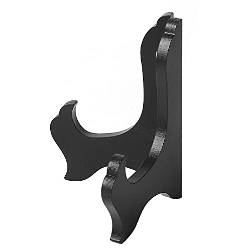 MIUPOO Wooden Display Stand,Black Wooden Photo Holder Stand, Displays Picture Frames, Decorative Plates,Desktop ornaments ...