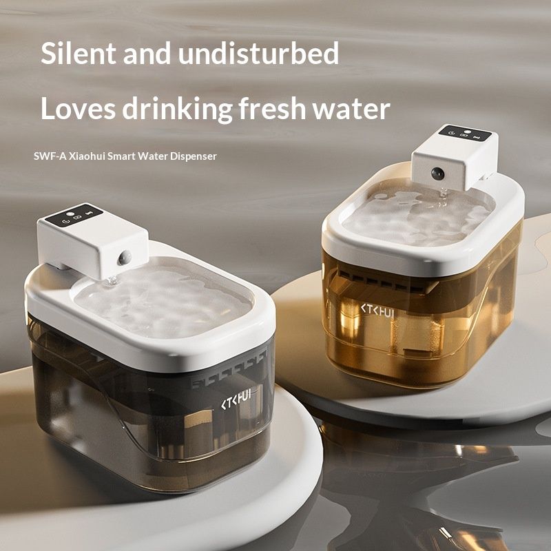 Cat Water Fountain With Smart Motion-sensing Water Dispensing And Quiet Filtration