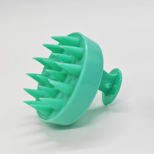 Hair Scalp Scrubber Shampoo Brush, Silicone Scalp Massager Hair Scrubber, Green