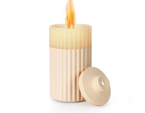 Flameless Candle Diffuser, Aromatherapy Essential Oil Diffuser Cool Mist Humidifier with Auto Off Function Electric Candle...