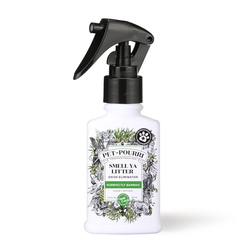 Pet-Pourri Smell Ya Litter Cat Litter Deodorizer Spray, Purrfectly Bamboo 3.4 Fl Oz, Up to 170 Uses, Pet Odor Remover with...