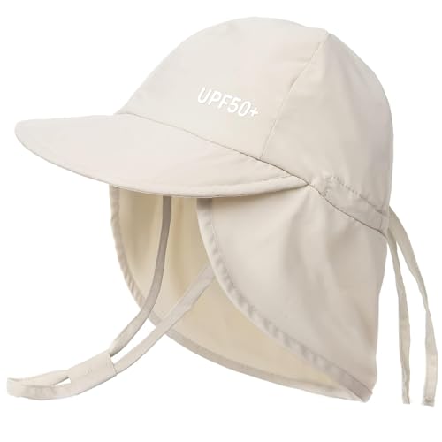 FURTALK Baby Sun Hat with Neck Flap UPF 50+ Adjustable Baby Boys Girls Summer Beach Hat for Traveling Swim Hat