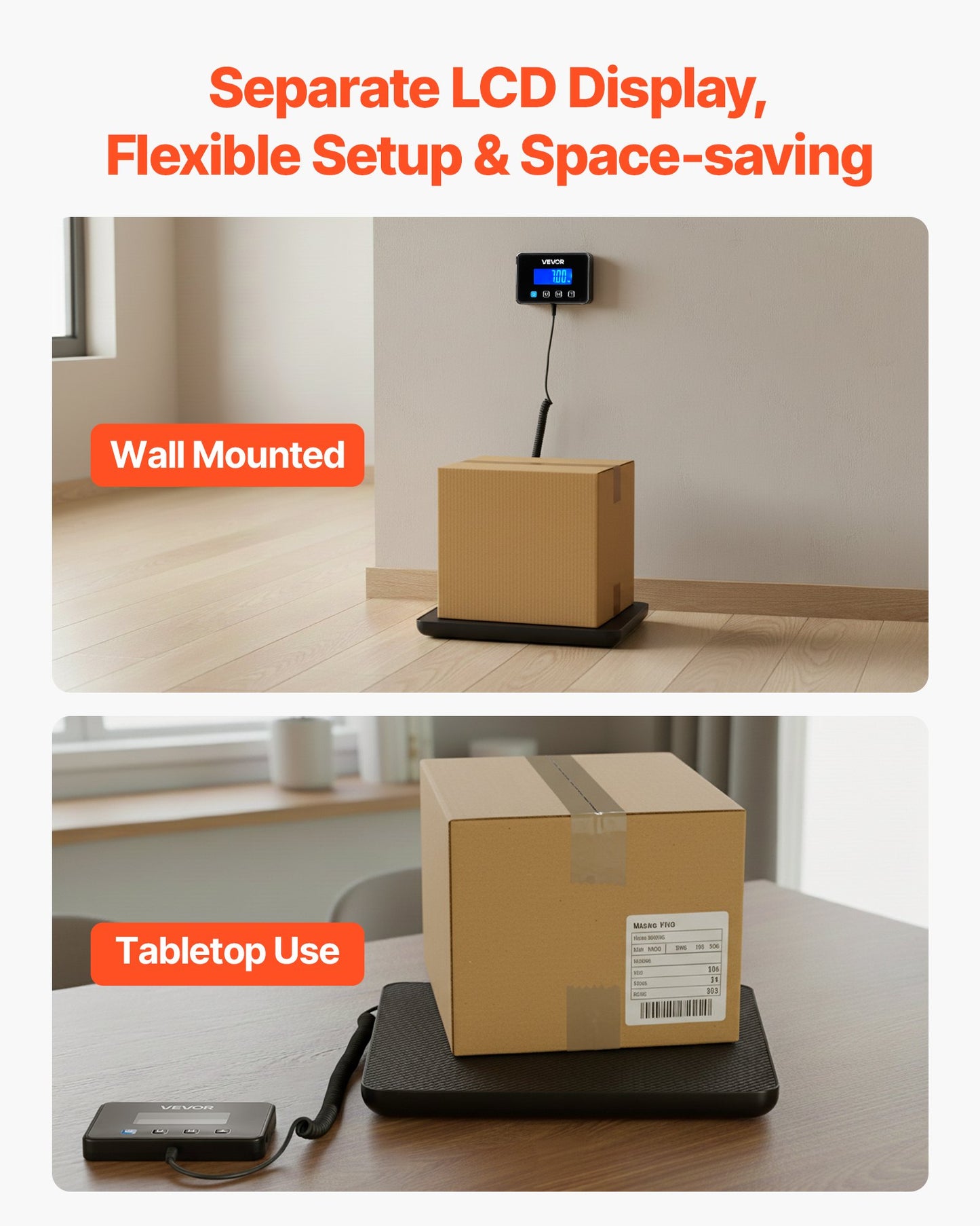 Digital Postal Scale, 0.35 Oz/3.5 Oz Dual Accuracy, 440 Lbs Commercial Weight Scale With Hold/Tare Function & LCD Display, Fit For Packages, Postage, Luggage, Battery & Charging Cable Included