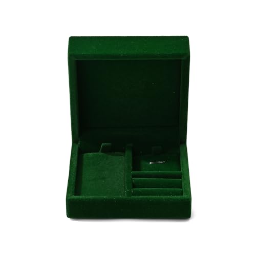 Papten 3 in 1 Velvet Jewelry Set Gift Box Earring Gift Box Ring Necklace Boxes Small Jewelry Storage Boxes for Travel Birt...
