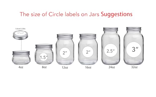 Personalized Sticker Labels with Floral Wreath Wedding Favors, Gift Labels,Thank You Stickers, Round Jars Label in 1.5", ...